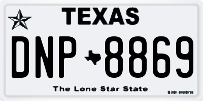 TX license plate DNP8869