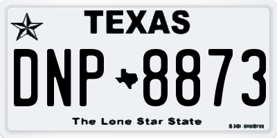 TX license plate DNP8873