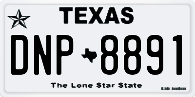 TX license plate DNP8891