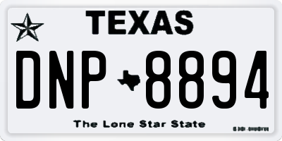 TX license plate DNP8894