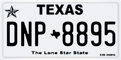 TX license plate DNP8895