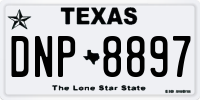 TX license plate DNP8897