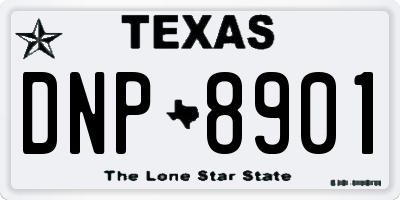 TX license plate DNP8901