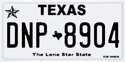 TX license plate DNP8904