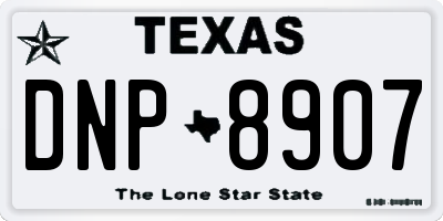 TX license plate DNP8907