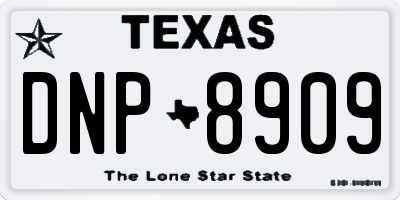 TX license plate DNP8909