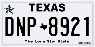 TX license plate DNP8921