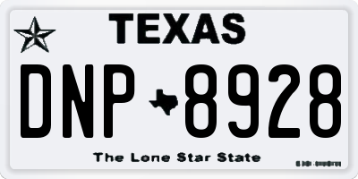 TX license plate DNP8928