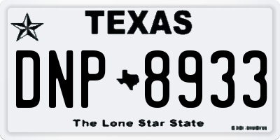 TX license plate DNP8933