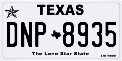 TX license plate DNP8935