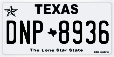 TX license plate DNP8936