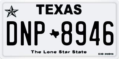 TX license plate DNP8946