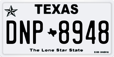 TX license plate DNP8948