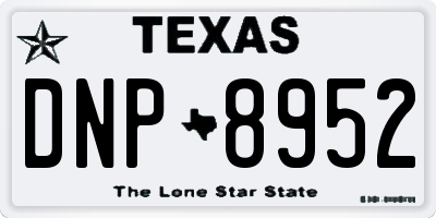 TX license plate DNP8952