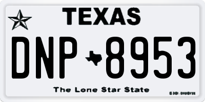 TX license plate DNP8953