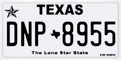 TX license plate DNP8955