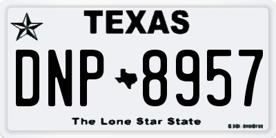 TX license plate DNP8957