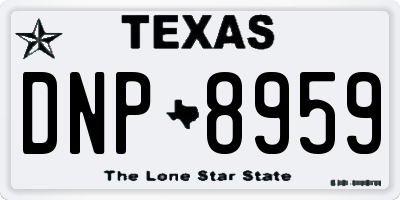 TX license plate DNP8959