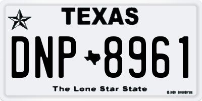 TX license plate DNP8961
