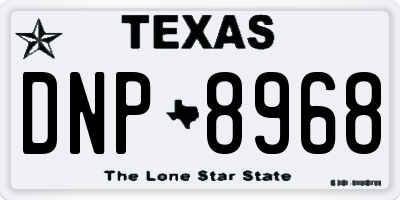 TX license plate DNP8968
