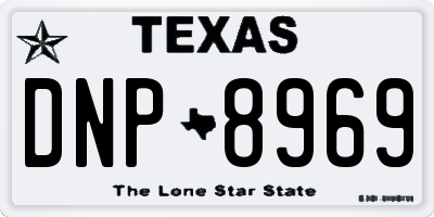 TX license plate DNP8969