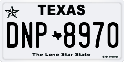 TX license plate DNP8970