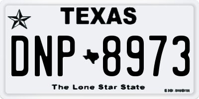 TX license plate DNP8973