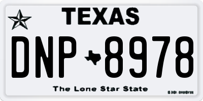 TX license plate DNP8978