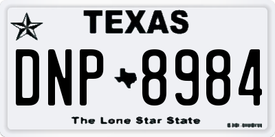 TX license plate DNP8984