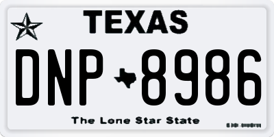 TX license plate DNP8986