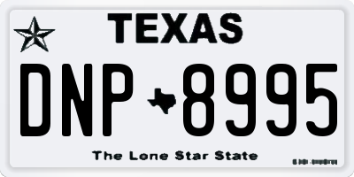 TX license plate DNP8995