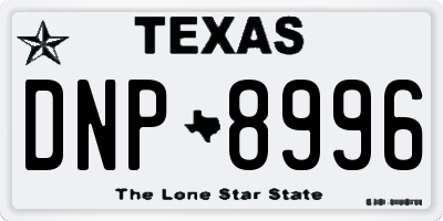 TX license plate DNP8996