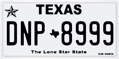 TX license plate DNP8999