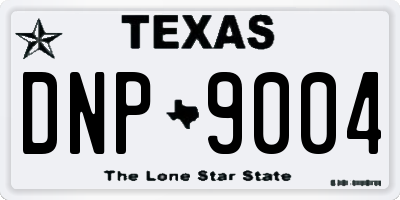 TX license plate DNP9004