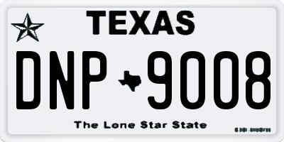 TX license plate DNP9008