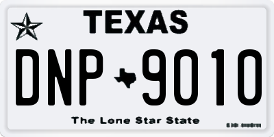 TX license plate DNP9010