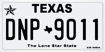 TX license plate DNP9011