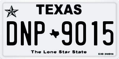 TX license plate DNP9015