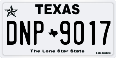 TX license plate DNP9017