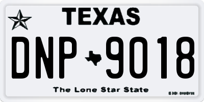 TX license plate DNP9018