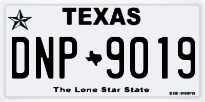 TX license plate DNP9019