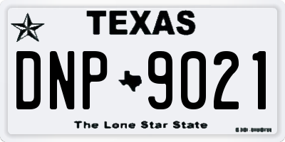 TX license plate DNP9021