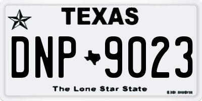 TX license plate DNP9023
