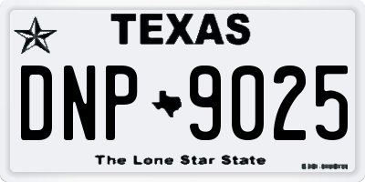 TX license plate DNP9025
