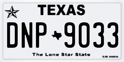 TX license plate DNP9033