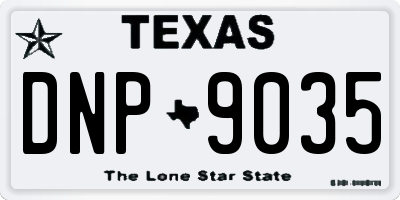 TX license plate DNP9035