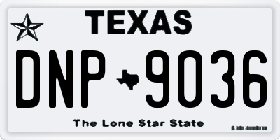 TX license plate DNP9036