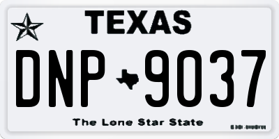 TX license plate DNP9037