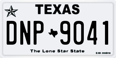 TX license plate DNP9041