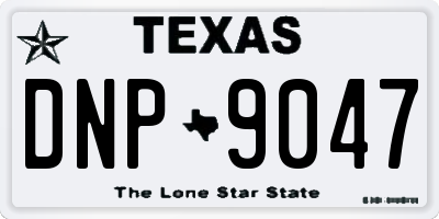 TX license plate DNP9047